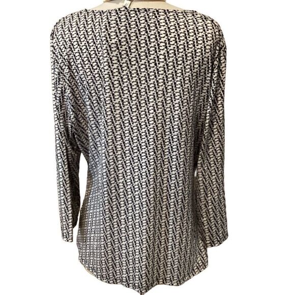 Liz Claiborne 3/4 sleeves Blouse Top Abstract Print XL - Picture 7 of 11